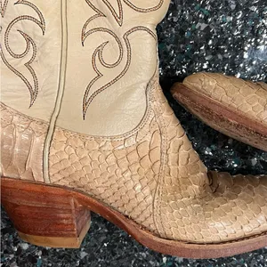 Vintage Dan Post Multicolor Leather Cowboy Boots 4218 Women 5.5 C W/ Box thumbnail 3