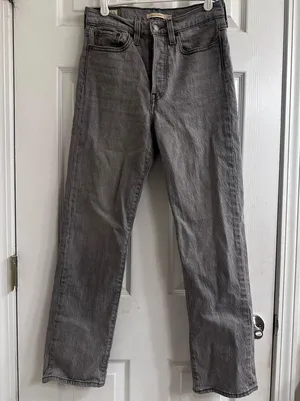 Levi's Gray Wedgie Straight Jeans Modern Fit thumbnail 1