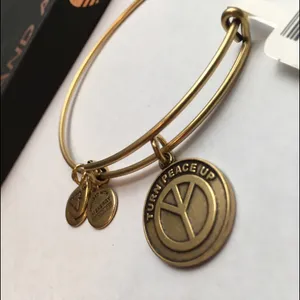 Alex & Ani Turn Peace Up Charm Bangle Bracelet thumbnail 3