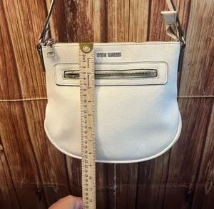 Steve Madden Women’s Faux Leather Textured White Shoulder Bag thumbnail 5