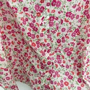 Aqua Lounge Size L Ruffle Sleeve Cotton Poplin Button Front Tank Pajama Top‎ NWT thumbnail 9