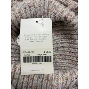 Bohme Ivory Cream Turtleneck Sweater Dress Chunky Knit NWT Women's Small thumbnail 4