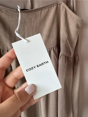 Cozy Earth‎ NWT Women’s Sunset Gathered Flowy Maxi Dress in Ebony Size XS thumbnail 2