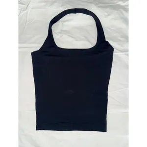 Halter Tank Top Set Solid Black‎ and White Polka Dot Square Neck 2 Pack Black Size XS thumbnail 2