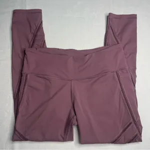 Victorias Secret Sport Knockout Mauve Leggings w Sheer Mesh Side Panels (Large) thumbnail 3
