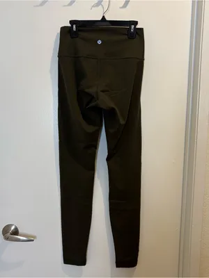 Lululemon Compression High Rise Tight Leggings Size 6 Olive Green thumbnail 4
