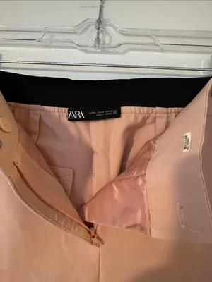 Zara Women’s Classic Slim Pants in Dusty Rose Size Medium thumbnail 6