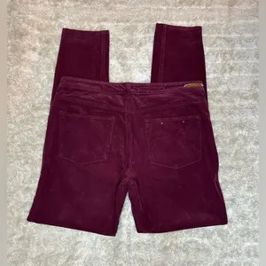 Anthropologie Pilcro and the Letterpress Serif burgundy corduroy skinny pants thumbnail 5
