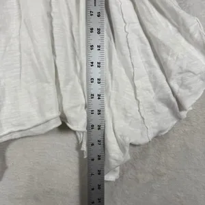 Free People White Cotton Smocked Babydoll Cami Tank Top Sharkbite Hem Small thumbnail 3