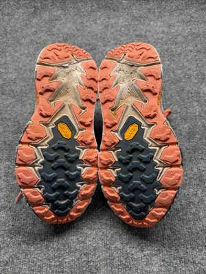 Hoka One One Navy and Orange Speedgoat Trail Sneakers thumbnail 7