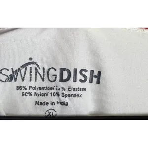 Swingdish Womens XL Polo Shirt White Pink Lime Green Lace Trim Golf Top Preppy thumbnail 3