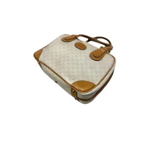GUCCI Cream GG Monogram Micro Supreme Top Handle Vtg Bag|COA thumbnail 4