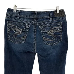 Silver Jeans Co Suki Surplus Bootcut Dark Wash‎ Jeans Womens W32 L30 Mid Rise thumbnail 4