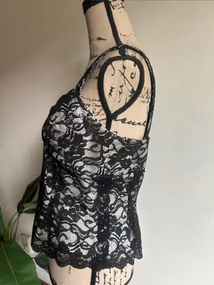 White House Black Market Lace Corset Top Size 10 thumbnail 6