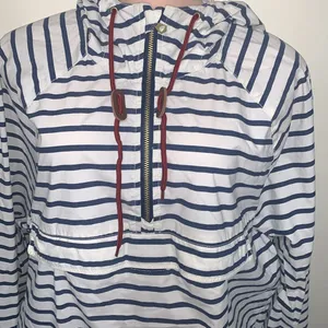 Old Navy striped hooded jacket lightweight rain woman size XL thumbnail 2