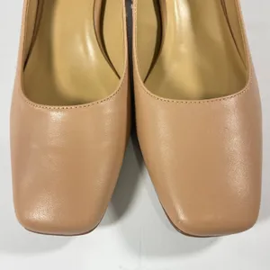 Naturalizer Karina English Tea Leather Square Toe Block Heel Pumps Size‎ 11 Work thumbnail 7
