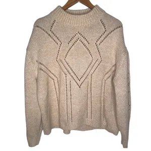 H&M Beige Wool Blend Knit Sweater thumbnail 2