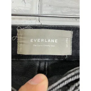 Everlane The Curvy Cheeky Jean Womens 30 Black Excellent High Rise Ankle Tapered thumbnail 3
