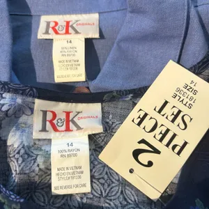 Vtg R&K Originals 80'S Dress W/ Tunic Linen Blend Set/2 Boho SZ 14 Boho Y2K thumbnail 14