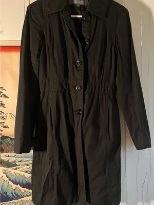 Kenneth Cole Reaction Black Trench Coat thumbnail 5