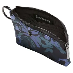 Lululemon Clippable Card Pouch Flower Meld Mini Multi / Graphite Grey / Gunmetal thumbnail 1