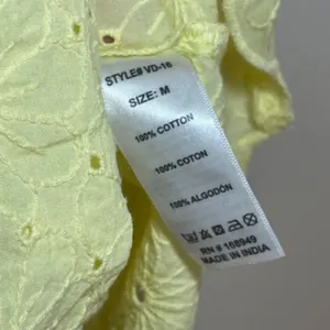 Altar’d State | NWT Yellow Mila Smocked Floral Embroidery Tank Top | Medium thumbnail 8