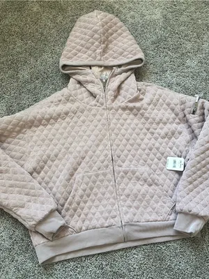 Free People Hibernation Quilted Hooded Bomber Jacket - Dusty Rose Pink thumbnail 3