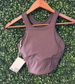 Enavant Envt Piper Bra Top Sz Small Nwt Dark Brown Padded thumbnail 1