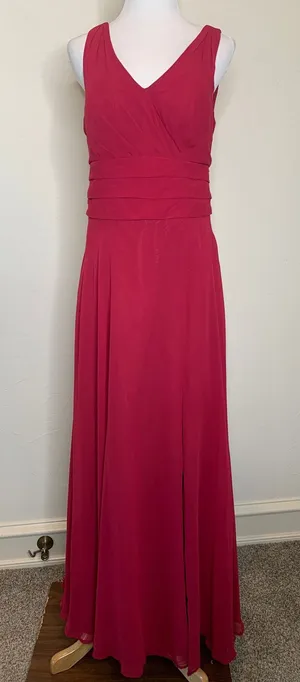 Azazie Dress ? Kora ? Scarlett Sz A10 Burgundy Red Color thumbnail 1
