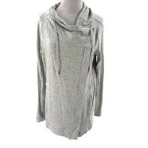Lululemon Women's Coast Easy Wrap Full Zip Heathered‎ Core Ultra Light Grey Sz 8 thumbnail 5