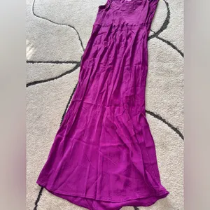 Anthropologie Satin Midi Cowl Neck Dress thumbnail 6