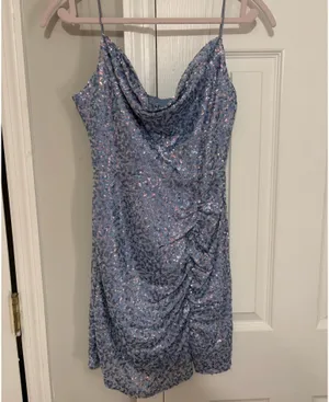 Windsor Mini Dress Sequin Blue thumbnail 2