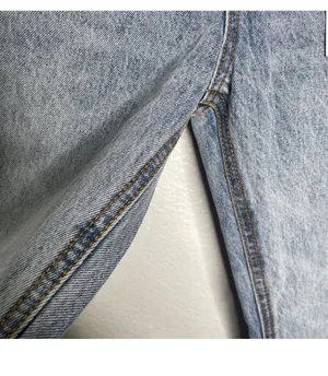Princess Polly HOLLY ASYMMETRIC STRAIGHT LEG JEAN LIGHT WASH DENIM LOWER IMPACT thumbnail 13