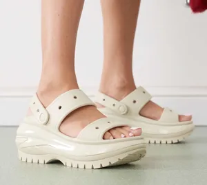 New Crocs Mega Crush Sandal Bone Platform Lug Sole Mens 7 Womens 9‎ Summer Cream thumbnail 1
