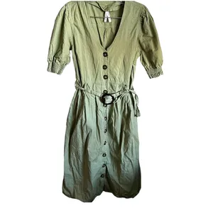 Live 4 Truth Sage Green Button Down Safari‎ Dress thumbnail 2