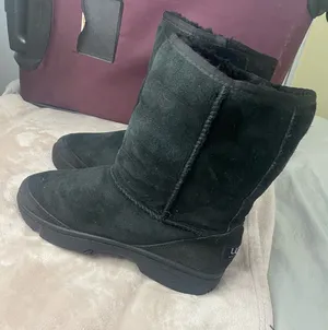 UGG Australia Classic Short Black Suede Boots women size 8 thumbnail 1