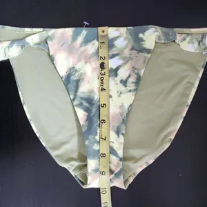 Aerie Green Abstract Print Bikini Bottoms NWTT Size Large Full Coverage Bottoms thumbnail 6