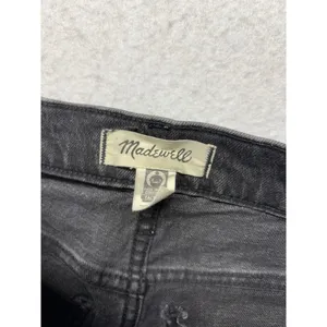 Madewell Perfect Vintage Jeans Womens 25 Black Mid-Rise Straight Leg Distressed thumbnail 2