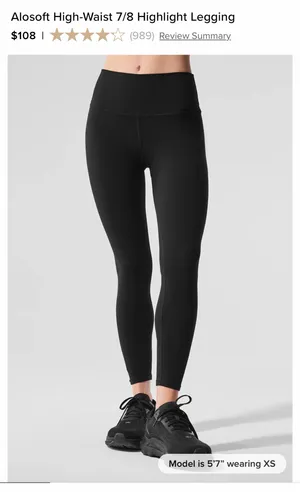 Alo Yoga Alosoft High-Waisted Leggings 7/8 thumbnail 2