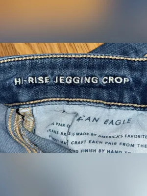 American Eagle High Rise Jegging Crop Jeans Women’s Size 6 Regular Raw Hem READ thumbnail 6
