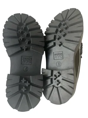 Madden NYC Platform Lug Sole Penny Loafers in shiny black patent finish. thumbnail 9