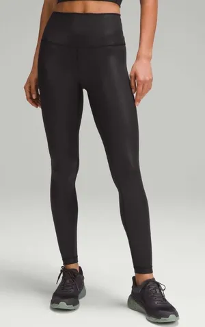 Lululemon Wunder Train High-Rise Tight 28" Radiate Foil Print Black W5DPYS Sz 4 thumbnail 1