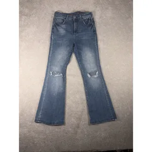 Pilcro The Icon Flare Jeans 29 Medium Blue Denim High Rise Anthropologie Distres thumbnail 2