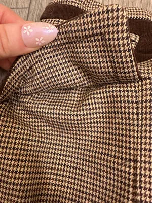 Bebe Houndstooth Pencil Midi Skirt Brown Vintage Size 4 thumbnail 4