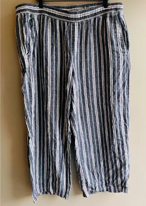 Old Navy Boho Linen Blend Wide Leg Pants XL thumbnail 1