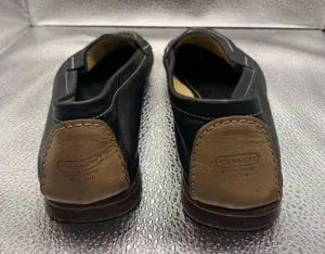 Vintage Coach Slip On Chunky Loafers women Size 6.5B Black leather F5 thumbnail 4