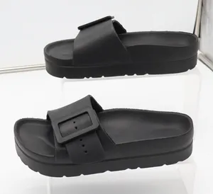 Unbranded Sandals Womens 6 Slide Platform Black Buckle Lightweight Excellent thumbnail 1