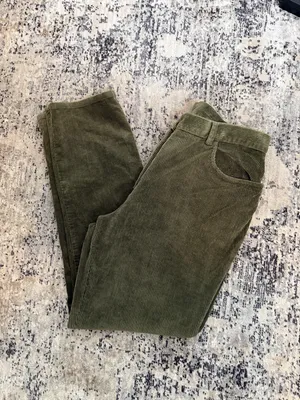 Vintage green Corduroy high Waisted Pants thumbnail 3