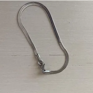 Madewell NWOT  Thin Flat silver Snake Chain Bracelet thumbnail 3
