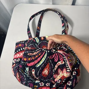 Vera Bradley Glenna Painted Paisley‎ Quilted Microfiiber Shoulder Bag Purse Tote thumbnail 3